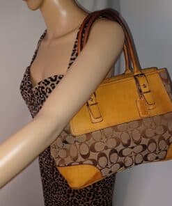 Alternative view of Coach 6366 Signature Jacquard/Leather Satchel