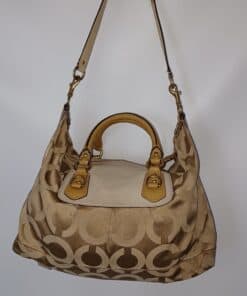 Coach 12943 Madison Sabrina Beige 2WAY Canvas Bag - Image 3