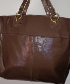Coach (F20432) Handbag Chocolate Brown Patent - Image 5
