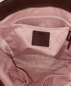 Coach (F20432) Handbag Chocolate Brown Patent - Image 6