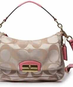 Coach Kristin Signature E/W Crossbody - Cream/Rose - Image 4