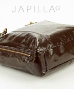 Coach (F20432) Handbag Chocolate Brown Patent - Image 8