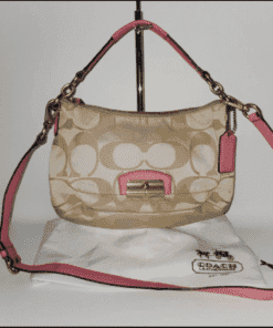 Coach Kristin Signature E/W Crossbody - Cream/Rose - Image 8