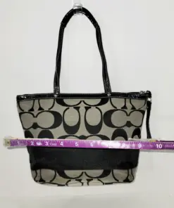 Striped Jacquard / Patent Leather Tote - Image 3