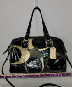 Coach F17186 Leather Inlaid Convertible Satchel Bag - Image 3