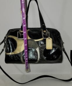 Coach F17186 Leather Inlaid Convertible Satchel Bag - Image 4