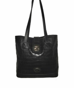Crocodile Alligator Embossed Leather Tote