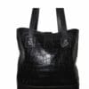 Crocodile Alligator Embossed Leather Tote - Image 2