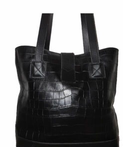 Alternative view of Crocodile Alligator Embossed Leather Tote