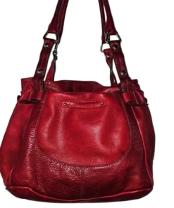 Alternative view of B. Makowsky Rust Leather Hobo Handbag  with Chunky Silver Hardware