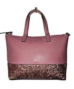 Kate Spade New York Greta Court Penny Tote Bag Glitter Holiday Purse Handbag...