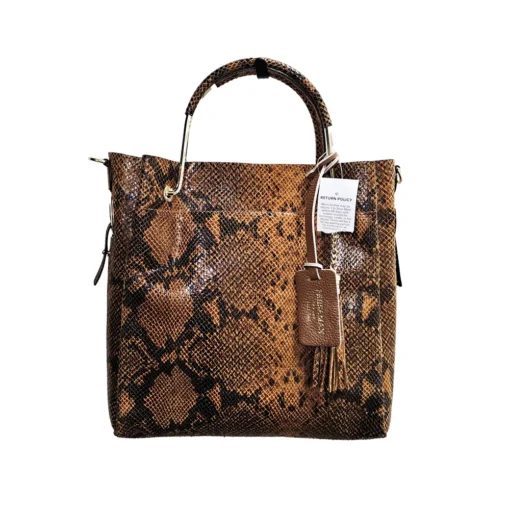 ✨ Persaman NY ✨ Snake Print Leather Tote, Made in Italy, Exotic Luxury NWT