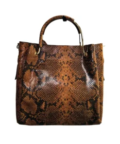 Alternative view of ✨ Persaman NY ✨ Snake Print Leather Tote, Made in Italy, Exotic Luxury   NWT