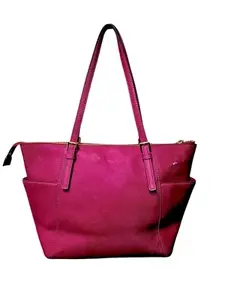 Alternative view of Fuchsia Leather Tote