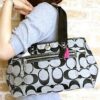 Vintage Coach Satchel with Grey Monogram Pattern - photo 1