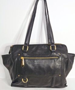 Perlina Black Leather Tote Bag – Sophisticated & Spacious - photo 2