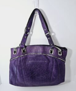 B.makowsky Satchel Reptile Pattern Leather Purple - photo 2