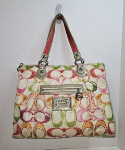 COACH Poppy Dream Signature C Glam Tote Shoulder Bag Purse - photo 1