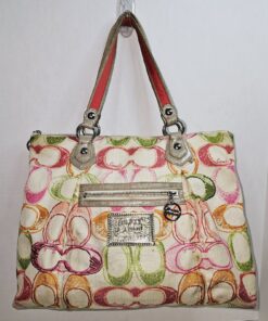 COACH Poppy Dream Signature C Glam Tote Shoulder Bag Purse - photo 2