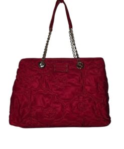 Kate Spade Handbag Red Quilted Nylon & Leather Cherry Flowers - photo 1