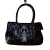 Coach 8a11 Satchel Shoulder Tote Bag Black Leather Silver Buckle Base Studs - photo 2
