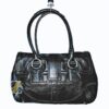 Coach 8a11 Satchel Shoulder Tote Bag Black Leather Silver Buckle Base Studs - photo 3