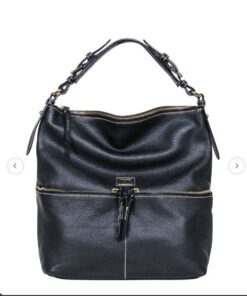 Dooney & Bourke Black Pebbled Leather Large Shoulder Bag - photo 1