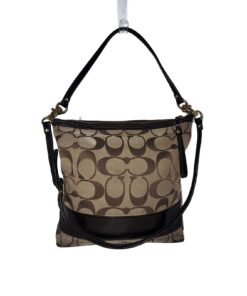 Coach Signature Stripe Patent Large Shoulder Bag - photo 1