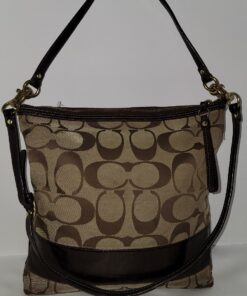 Coach Signature Stripe Patent Large Shoulder Bag - photo 2