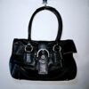 Coach 8a11 Satchel Shoulder Tote Bag Black Leather Silver Buckle Base Studs - photo 9
