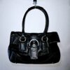 Coach 8a11 Satchel Shoulder Tote Bag Black Leather Silver Buckle Base Studs - photo 10