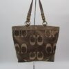 Coach Bronze Lurex Signature Sateen Beaded Tote Handbag Purse - photo 4