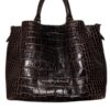 Dooney & Bourke Large Barlow Satchel — Brown Croco Embossed Leather - photo 4