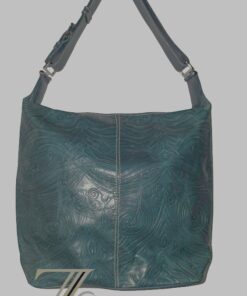Cole Haan Embossed Leather Shoulder Bag — Green - photo 1