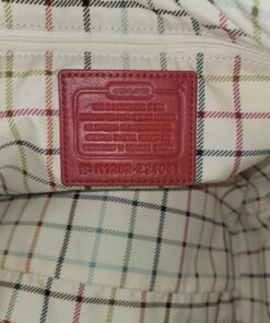 Coach Z Nancy red patent leather satchel