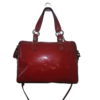 Coach Z Nancy red patent leather satchel