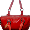 Coach Z Nancy red patent leather satchel