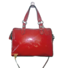 Coach Z Nancy red patent leather satchel