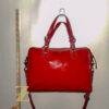 Coach Z Nancy red patent leather satchel