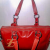 Coach Z Nancy red patent leather satchel