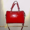 Coach Z Nancy red patent leather satchel