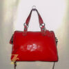Coach Z Nancy red patent leather satchel