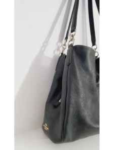 Coach Madison Phoebe black pebbled leather shoulder bag