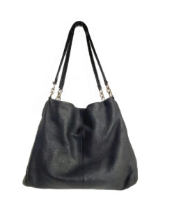 Coach Madison Phoebe black pebbled leather shoulder bag