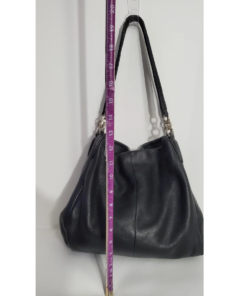 Coach Madison Phoebe black pebbled leather shoulder bag