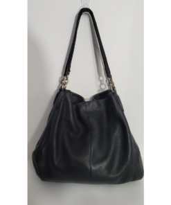 Coach Madison Phoebe black pebbled leather shoulder bag