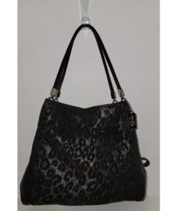 Coach Madison Phoebe black pebbled leather shoulder bag