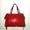 Coach Z Nancy red patent leather satchel