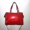 Coach Z Nancy red patent leather satchel