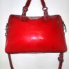 Coach Z Nancy red patent leather satchel